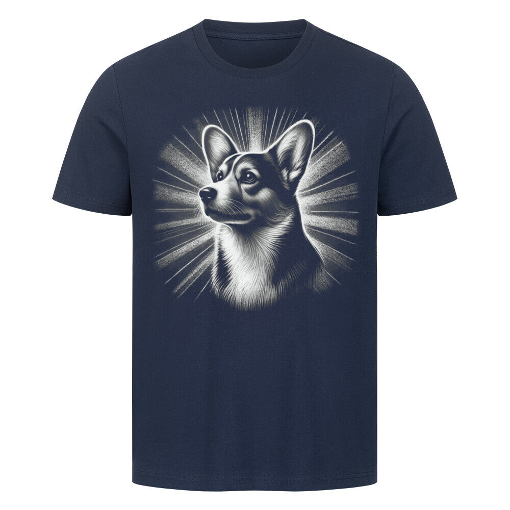 Premium T-Shirt "Corgi Cardigan - Shine" French Navy – hunde-shirt.de