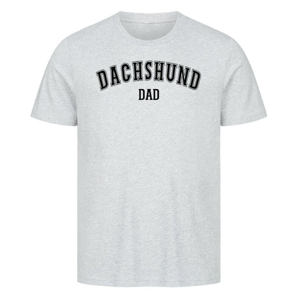 Premium T-Shirt "Dackel - Dachshund DAD" Heather Grey – hunde-shirt.de