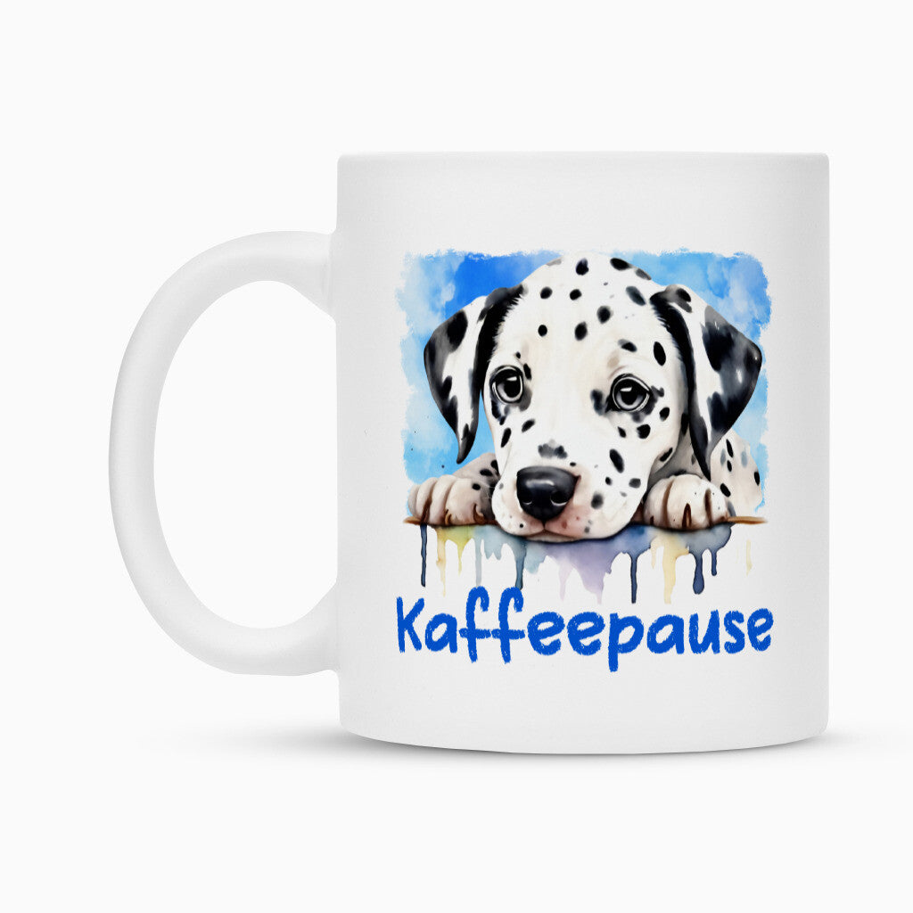 Tasse "Dalmatiner - Kaffeepause" – hunde-shirt.de