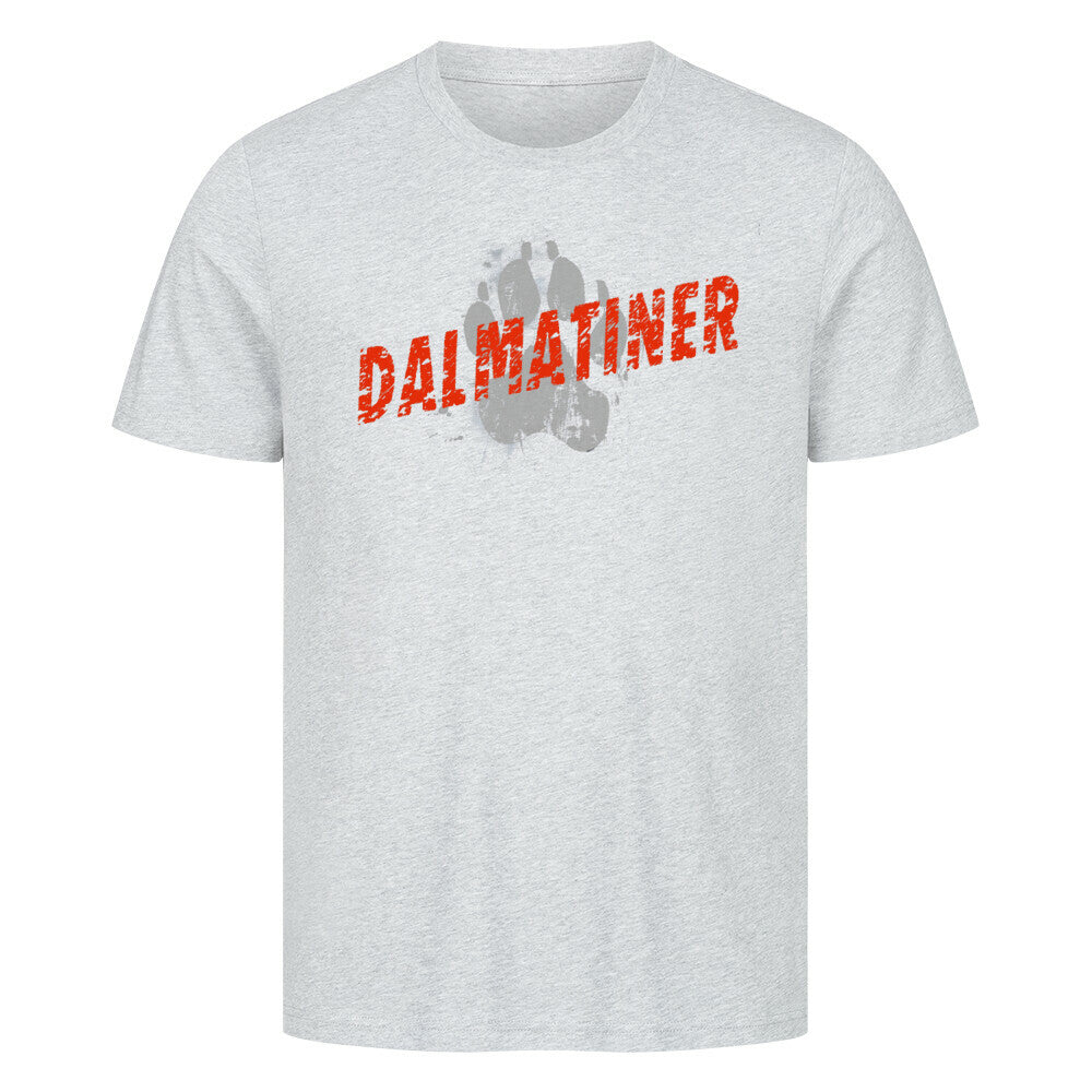 Premium T-Shirt "Dalmatiner - PAW" Heather Grey – hunde-shirt.de