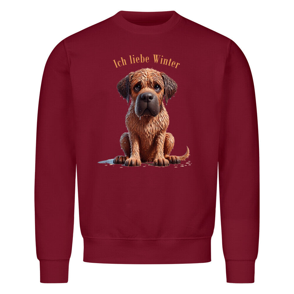Premium Sweatshirt "Ca de Bou - Ich liebe..." Burgunder – hunde-shirt.de