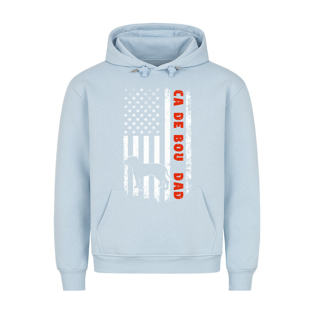 Premium Hoodie "Ca de Bou - Flag DAD" Babyblau – hunde-shirt.de