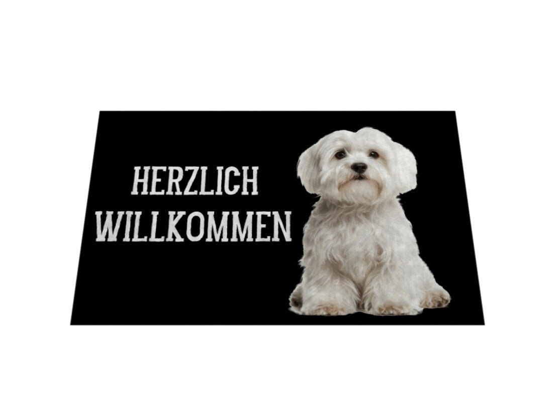 Fußmatte "Coton de Buléar - Herzlich Willkommen" – hunde-shirt.de