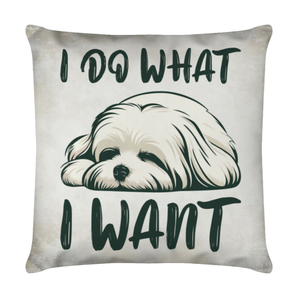 Kissen "Coton de Tuléar - I do..." Weiß – hunde-shirt.de