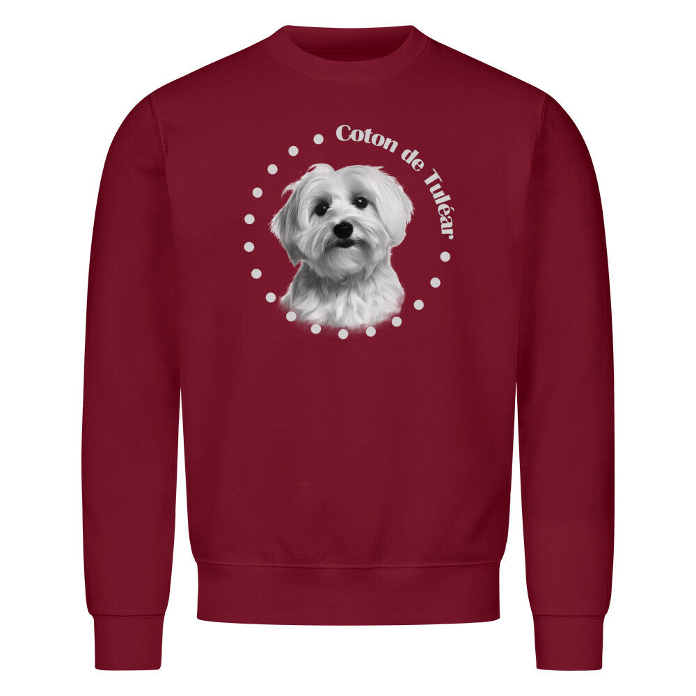 Premium Sweatshirt "Coton de Tuléar - Breed" Burgunder – hunde-shirt.de
