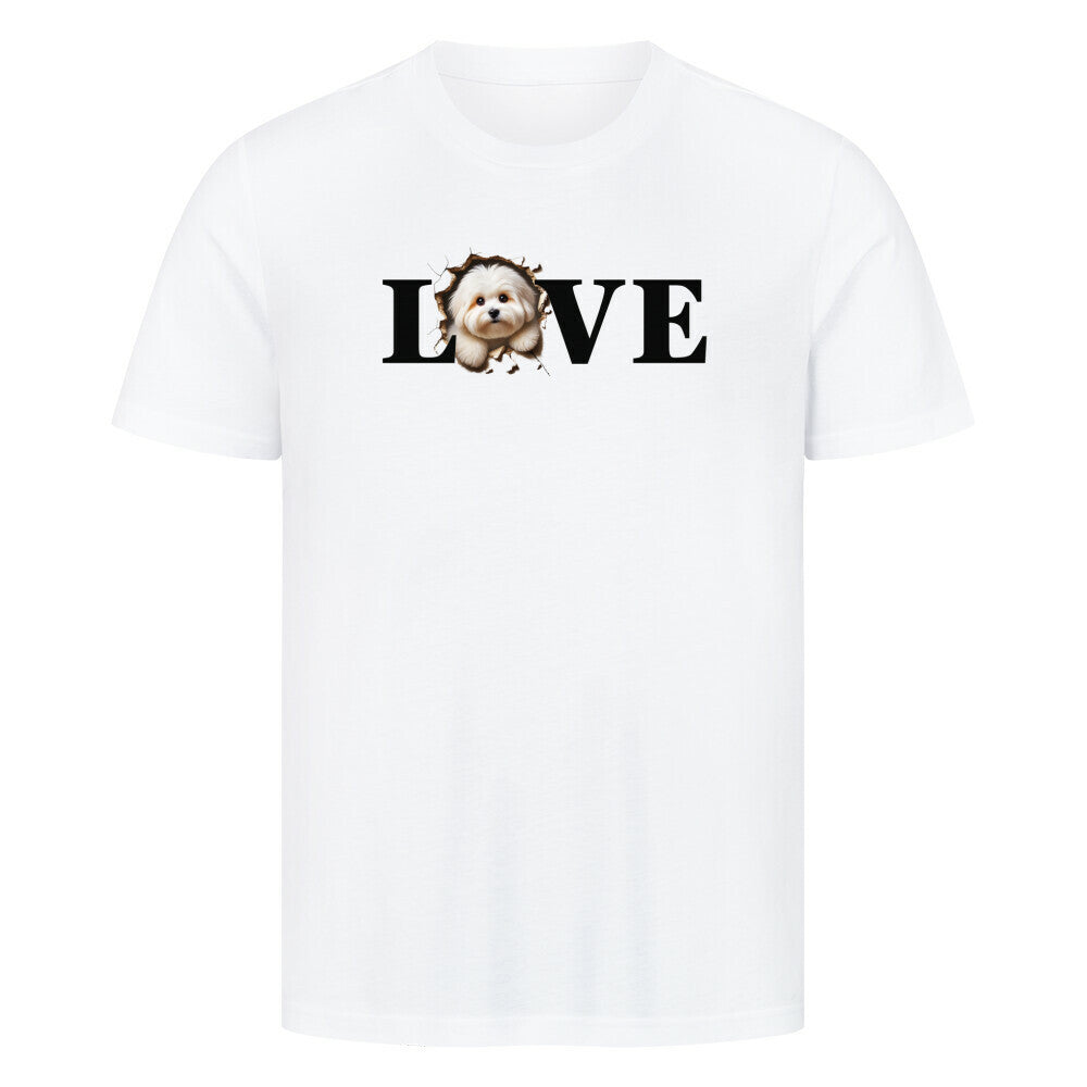 Premium T-Shirt "Coton de Tuléar - LOVE" Weiß – hunde-shirt.de