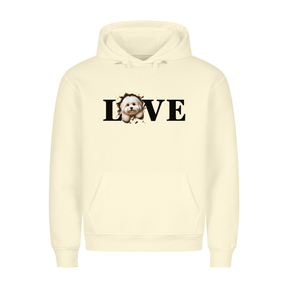 Premium Hoodie "Coton de Tuléar - LOVE" Beige – hunde-shirt.de