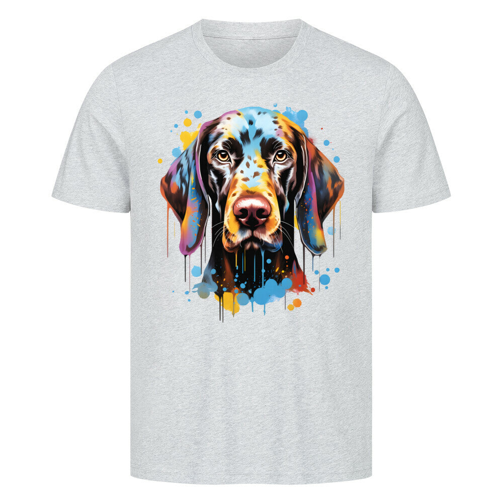 Premium T-Shirt "Deutsch Kurzhaar - Paint" Heather Grey – hunde-shirt.de