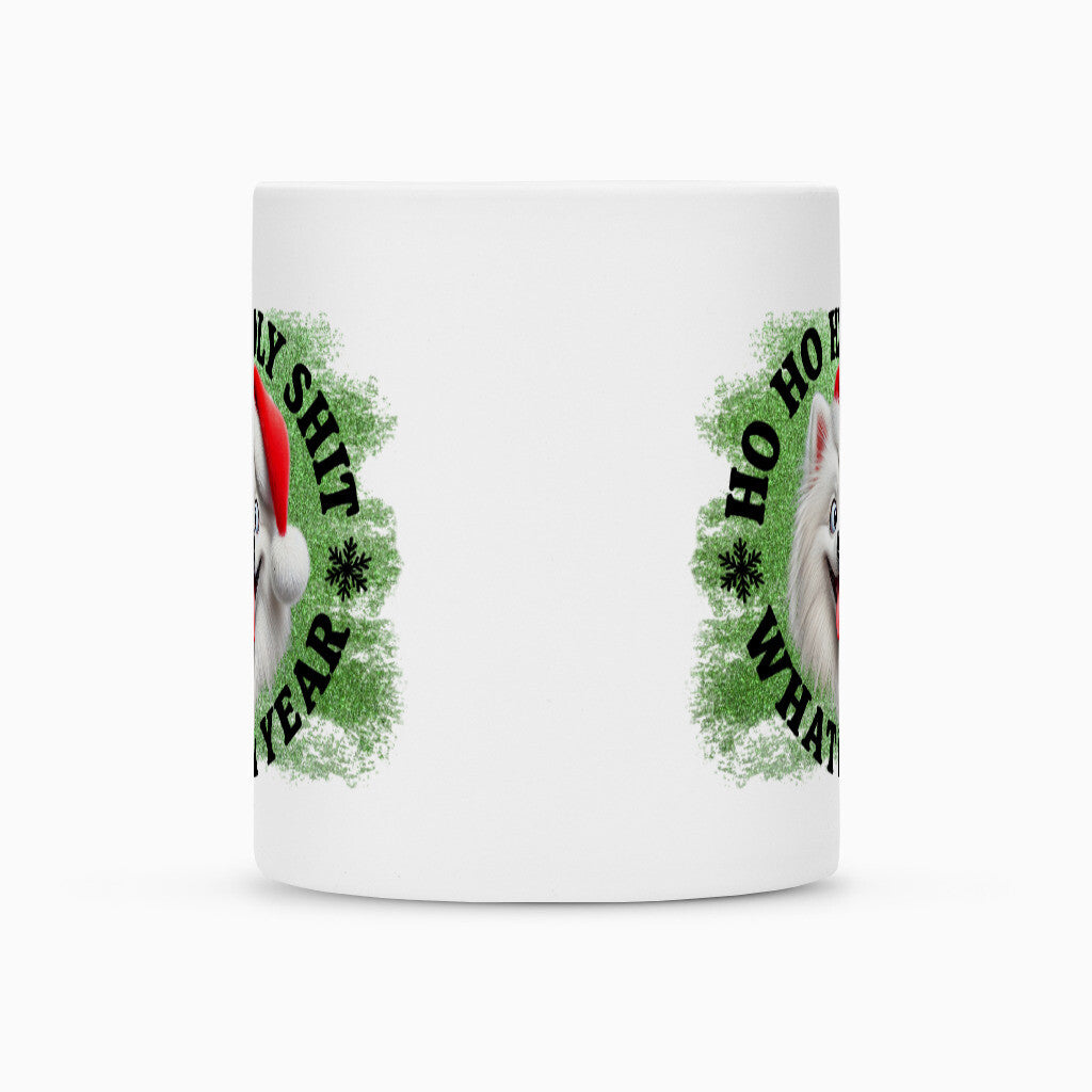 Tasse "Deutscher Spitz ( weiß ) - HO HO..." – hunde-shirt.de