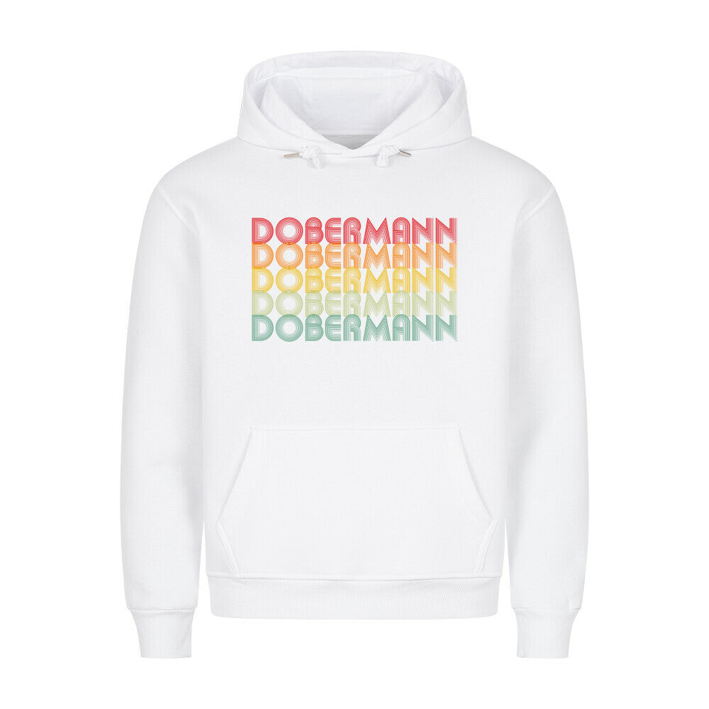 Premium Hoodie "Dobermann - RETRO" Weiß – hunde-shirt.de