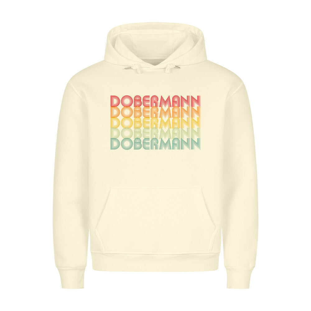 Premium Hoodie "Dobermann - RETRO" Beige – hunde-shirt.de