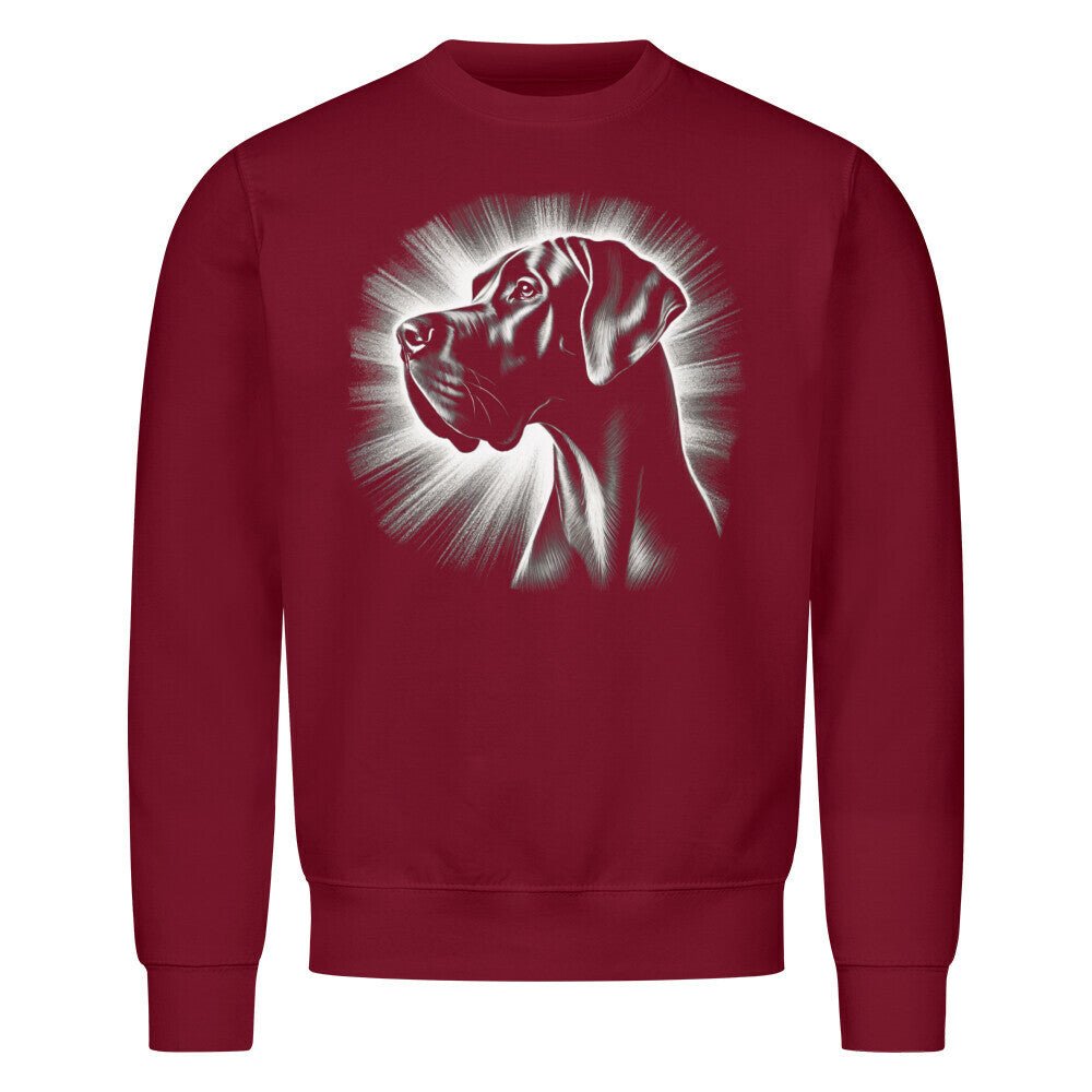 Premium Sweatshirt "Deutsche Dogge - Shine" Burgunder – hunde-shirt.de