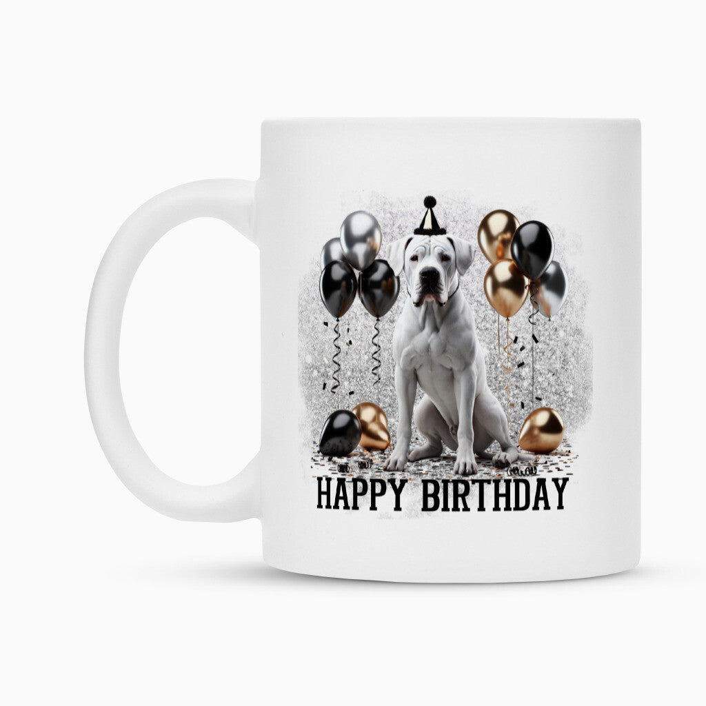 Tasse "Dogo Argentino - Happy Birthday" – hunde-shirt.de