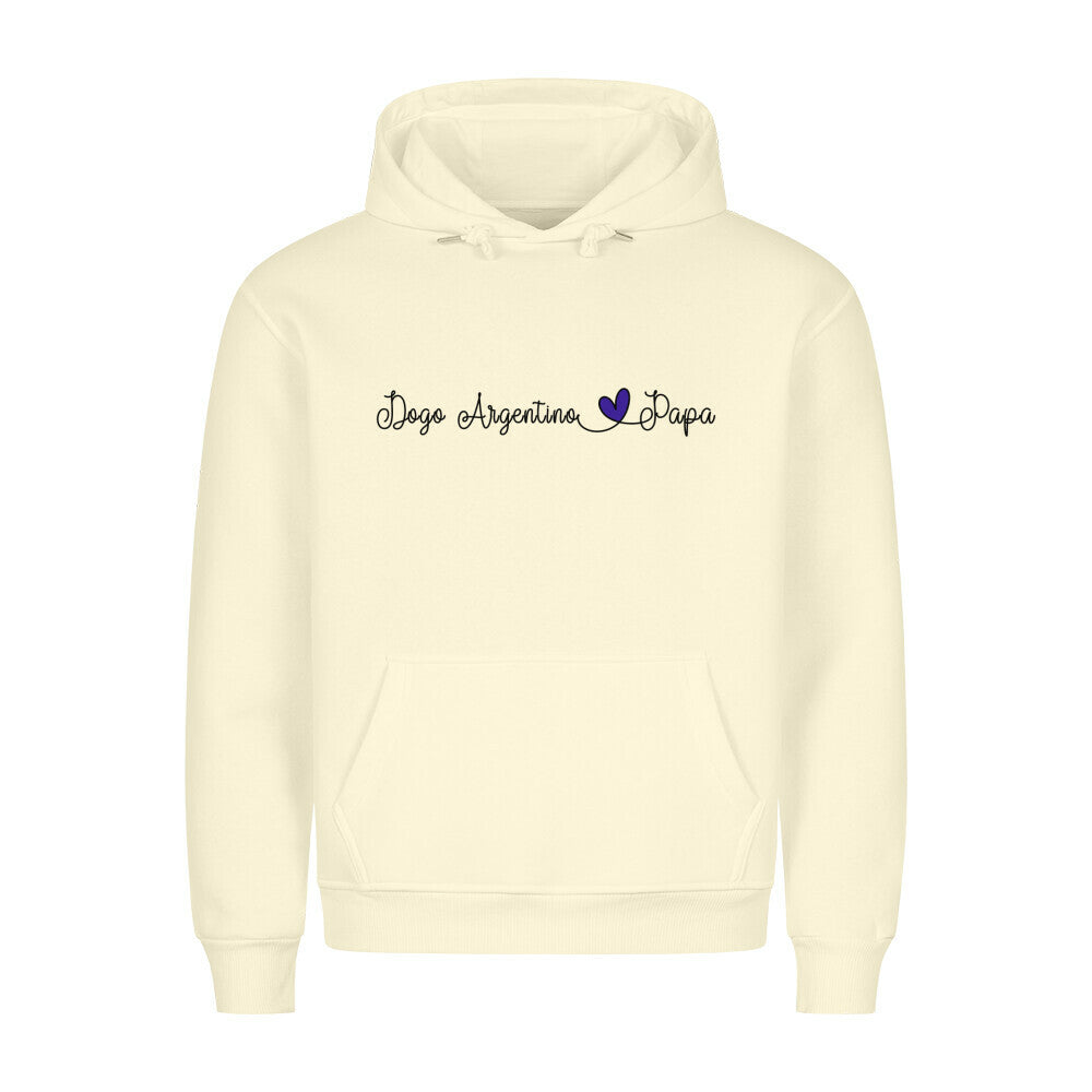 Premium Hoodie "Dogo Argentino - Papa" Beige – hunde-shirt.de