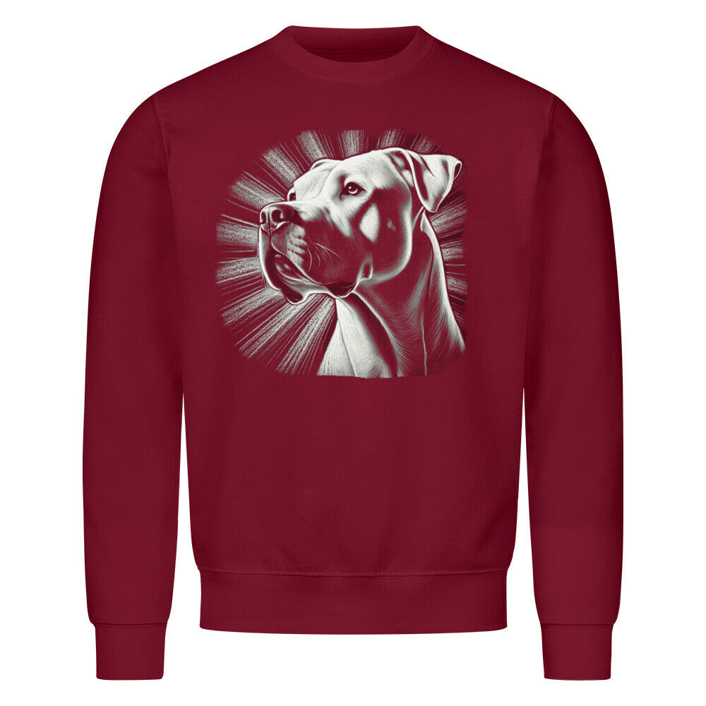 Premium Sweatshirt "Dogo Argentino - Bright" Burgunder – hunde-shirt.de