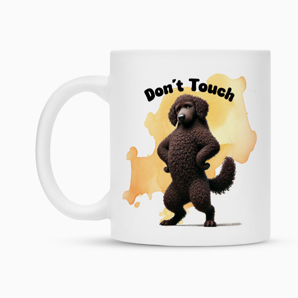 Tasse "Curly Coated Retriever - Don´t touch" – hunde-shirt.de