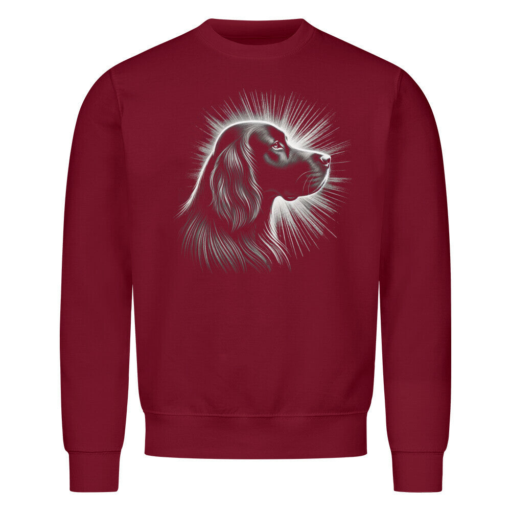 Premium Sweatshirt "English Setter - Shine" Burgunder – hunde-shirt.de
