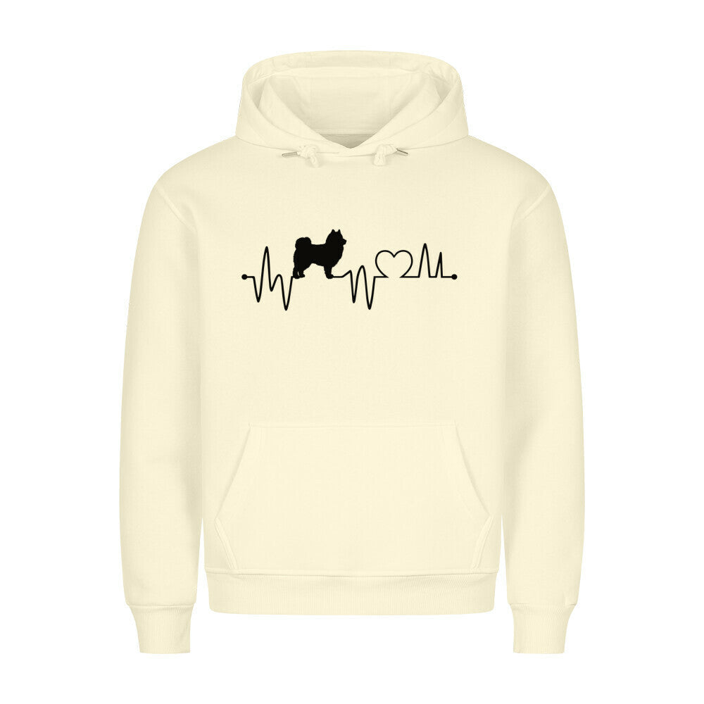 Premium Hoodie "Eurasier - Heartbeat" Beige – hunde-shirt.de