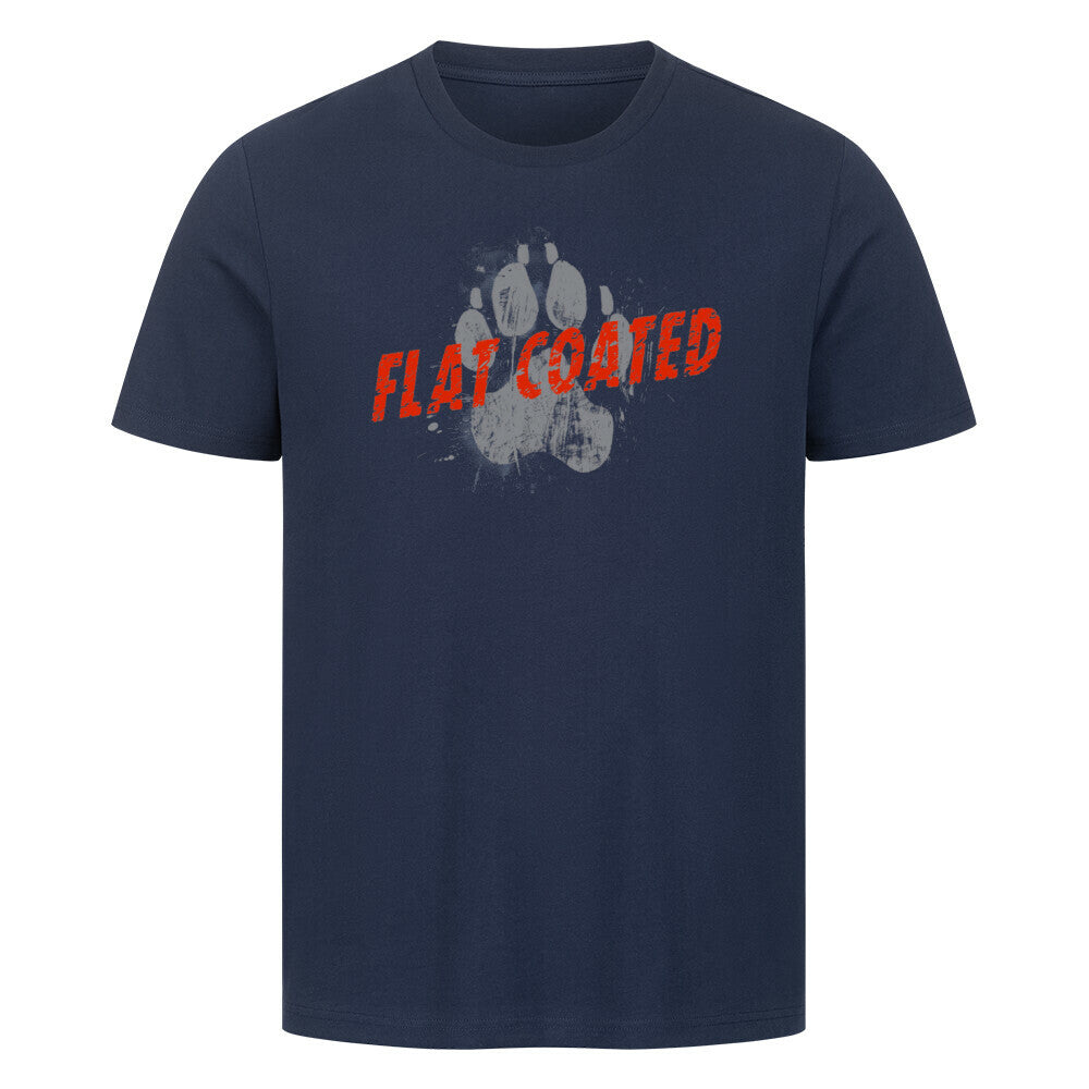 Premium T-Shirt "Flat Coated Retriever - PAW" French Navy – hunde-shirt.de
