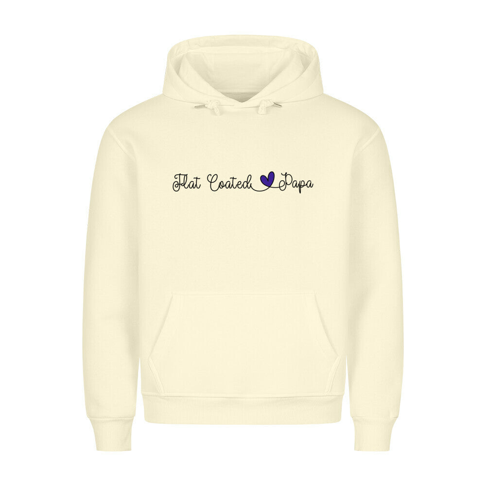 Premium Hoodie "Flat Coated Retriever - Papa" Beige – hunde-shirt.de