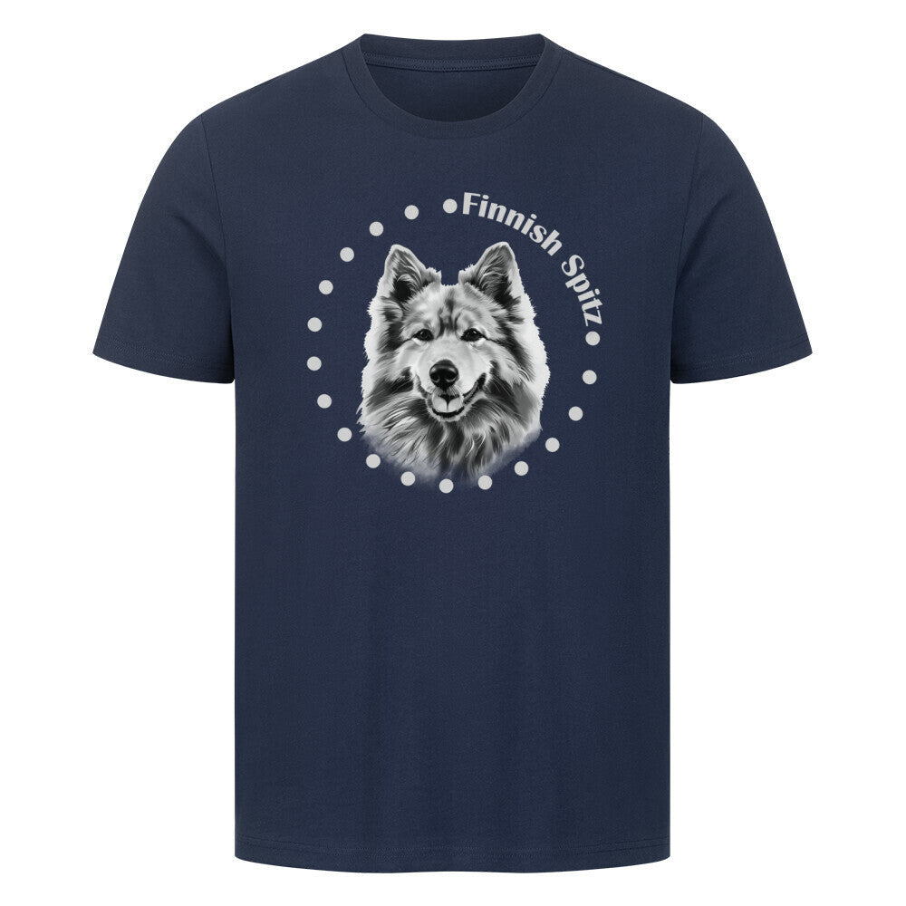 Premium T-Shirt "Finnischer Spitz - Breed" French Navy – hunde-shirt.de
