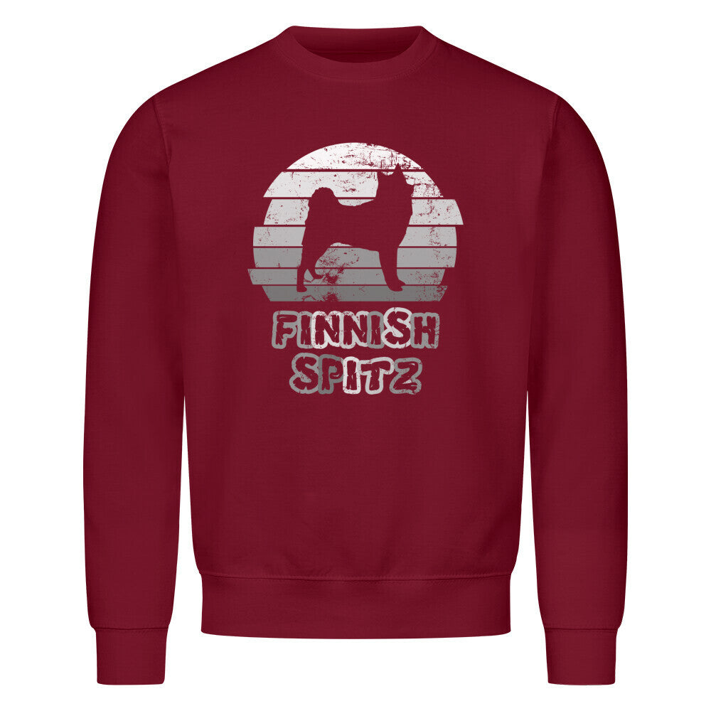 Premium Sweatshirt "Finnischer Spitz - Shadow" Burgunder – hunde-shirt.de
