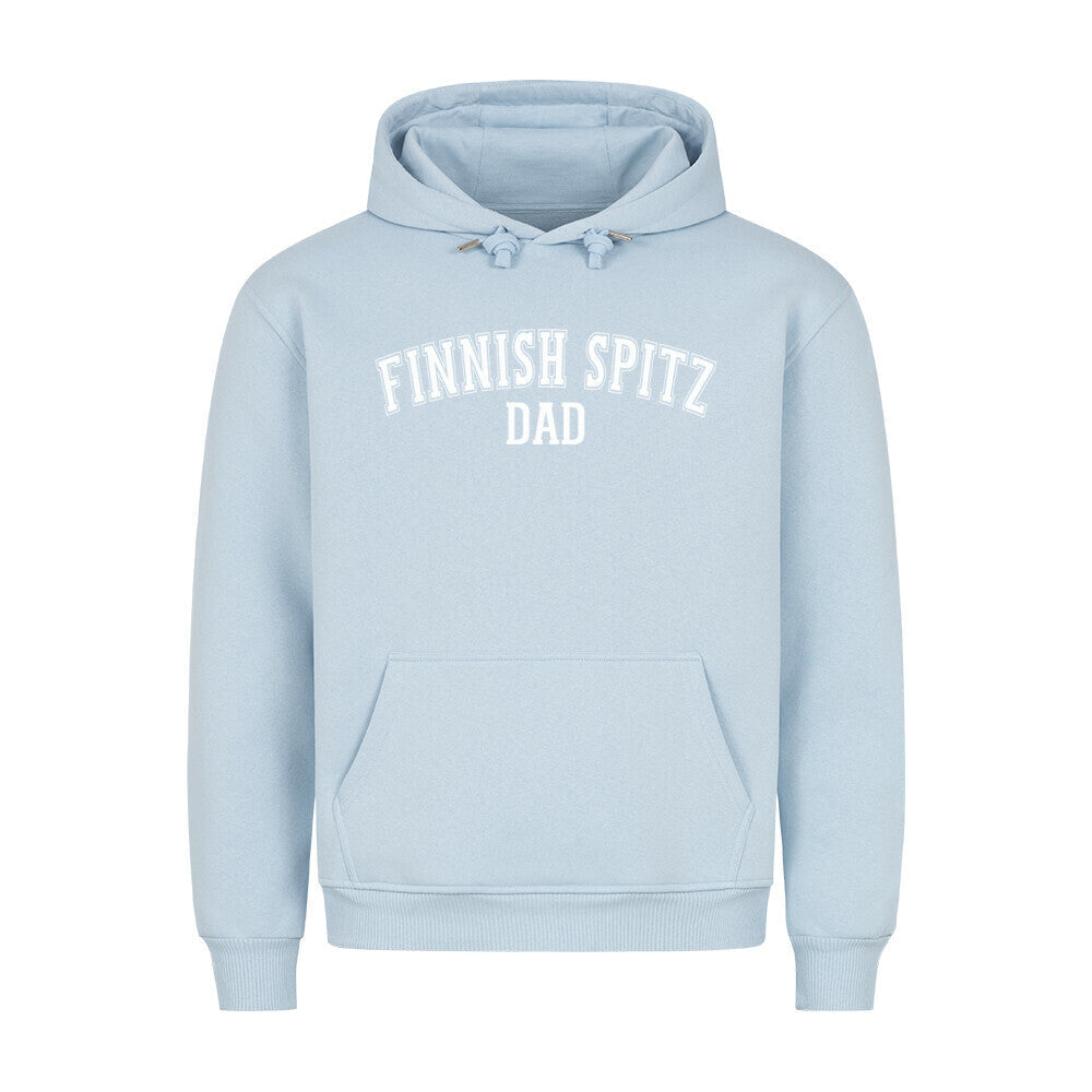Premium Hoodie "Finnischer Spitz - DAD" Babyblau – hunde-shirt.de