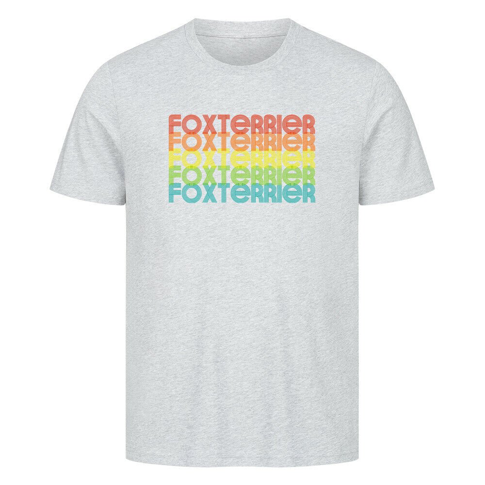 Premium T-Shirt "Foxterrier - RETRO" Heather Grey – hunde-shirt.de