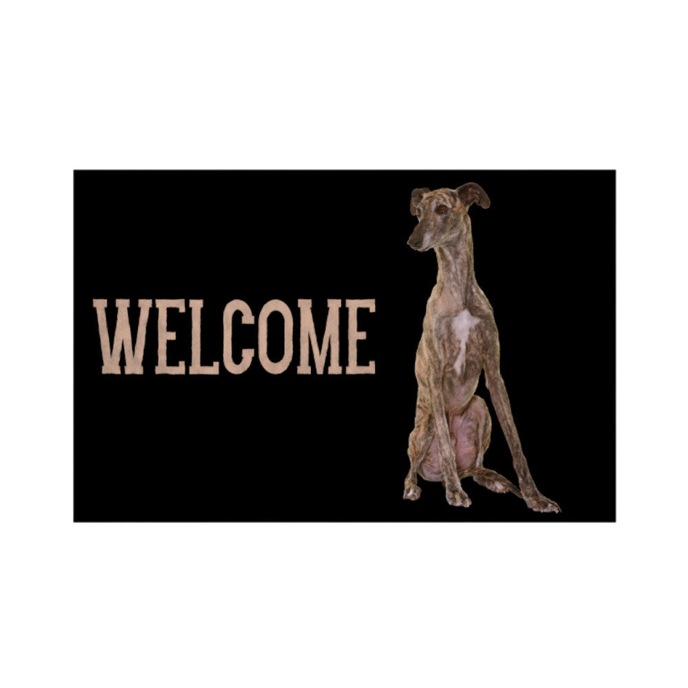 Fußmatte "Galgo - WELCOME" Weiß – hunde-shirt.de