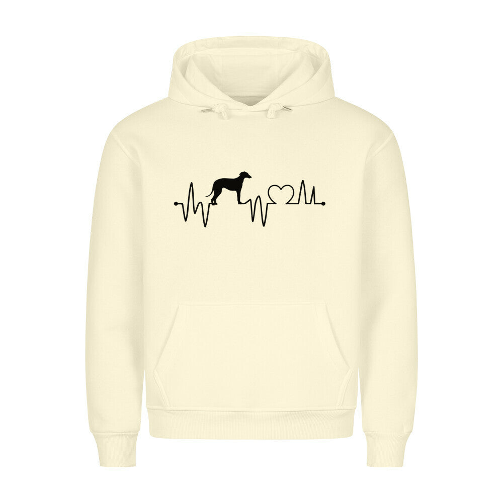 Premium Hoodie "Galgo - Heartbeat" Beige – hunde-shirt.de