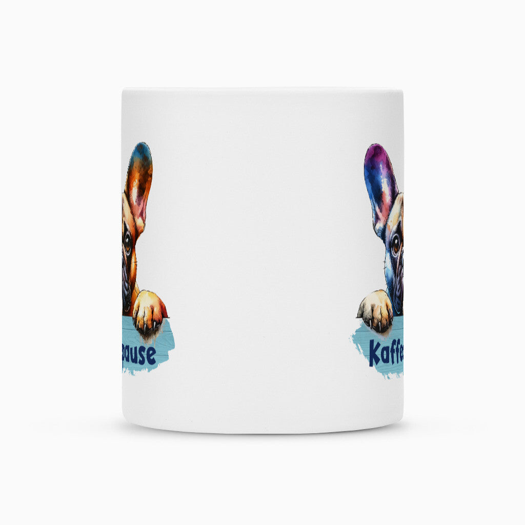 Tasse "Französische Bulldogge - Kaffeepause" – hunde-shirt.de