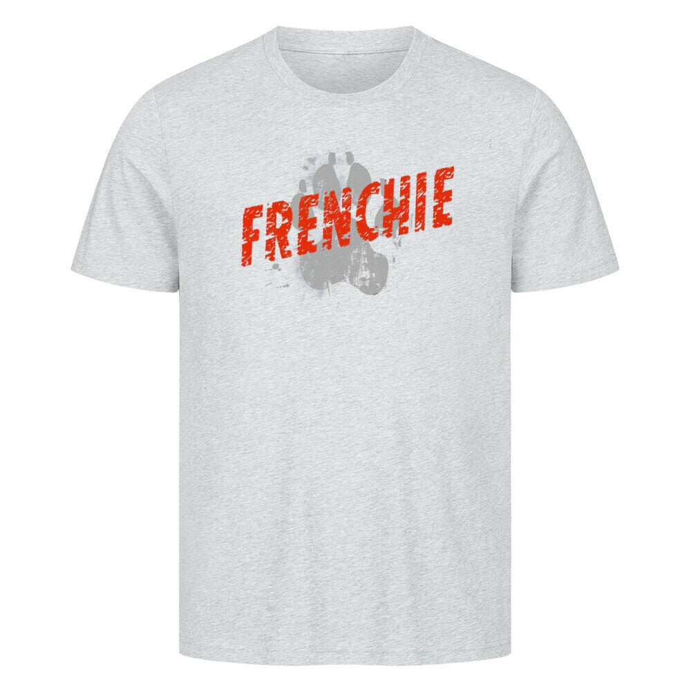 Premium T-Shirt "Frenchie - PAW" Heather Grey – hunde-shirt.de