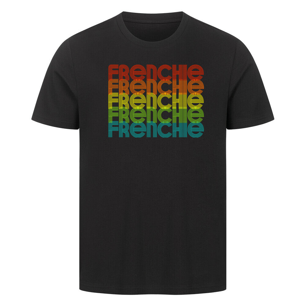 Premium T-Shirt "Frenchie - RETRO" Schwarz – hunde-shirt.de
