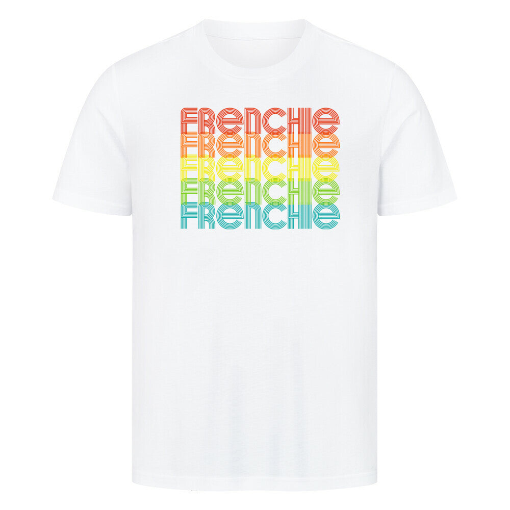Premium T-Shirt "Frenchie - RETRO" Weiß – hunde-shirt.de