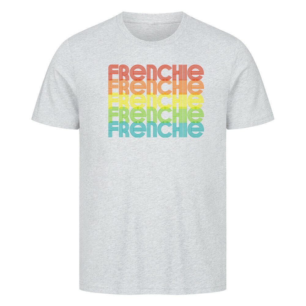 Premium T-Shirt "Frenchie - RETRO" Heather Grey – hunde-shirt.de