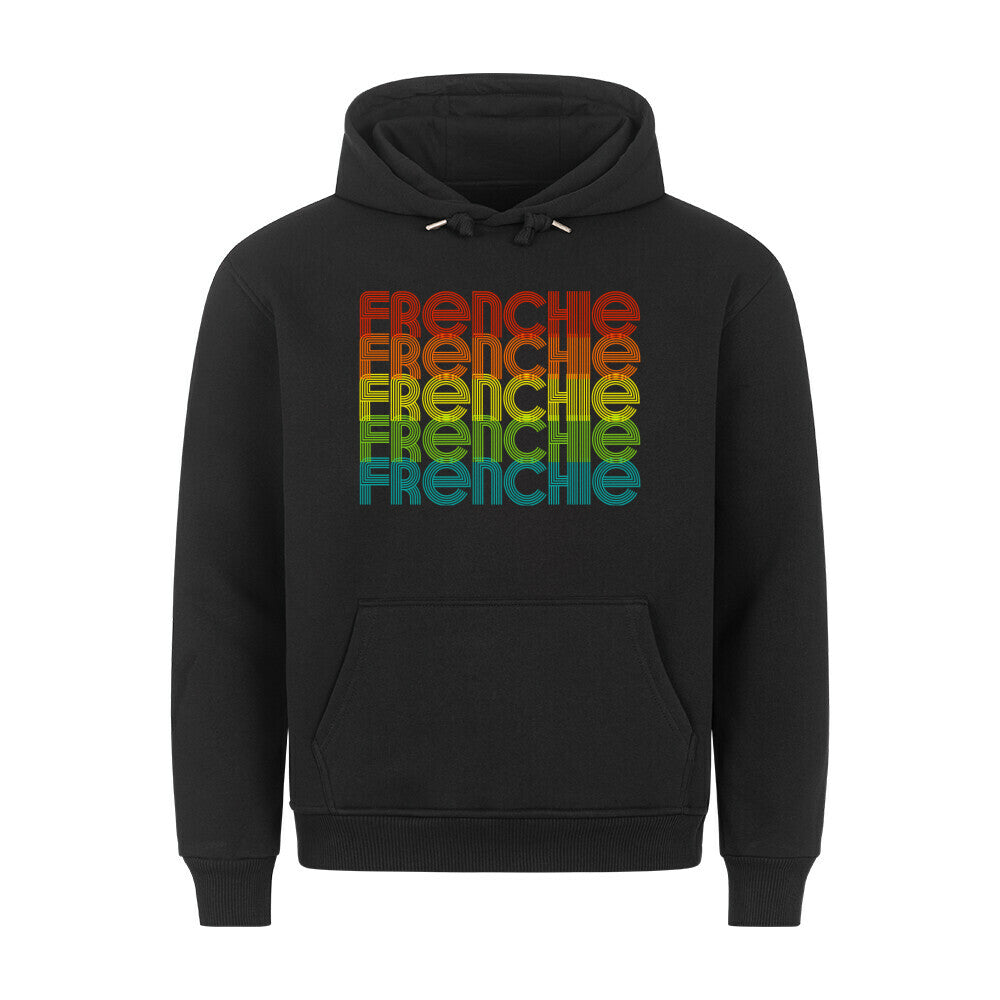 Premium Hoodie "Frenchie - RETRO" Schwarz – hunde-shirt.de