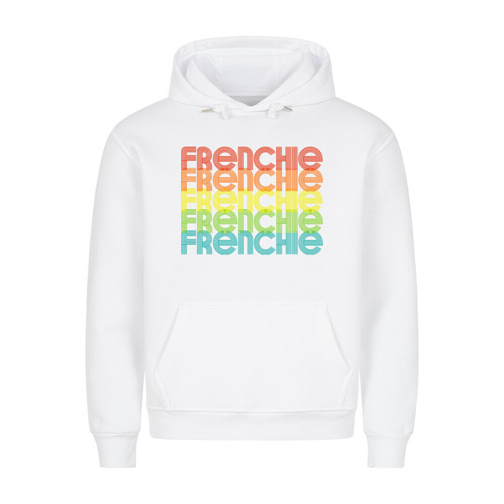 Premium Hoodie "Frenchie - RETRO" Weiß – hunde-shirt.de