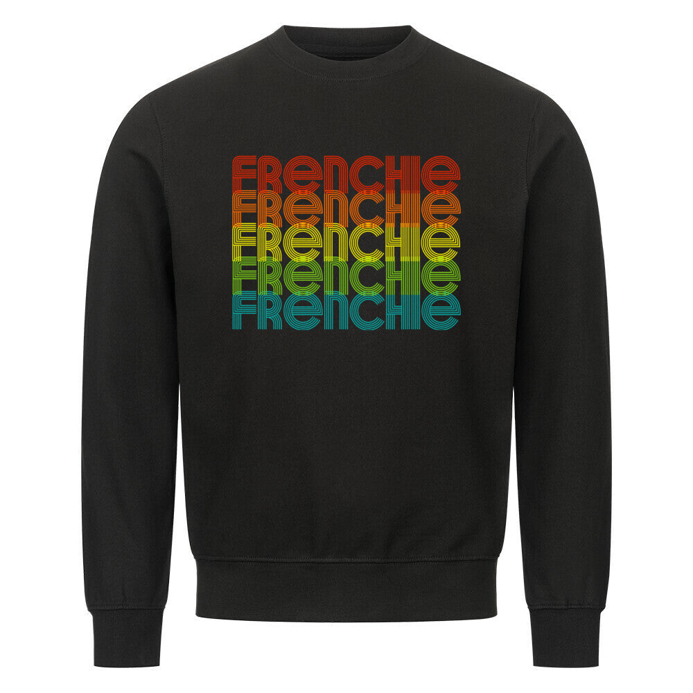 Premium Sweatshirt "Frenchie - RETRO" Schwarz – hunde-shirt.de