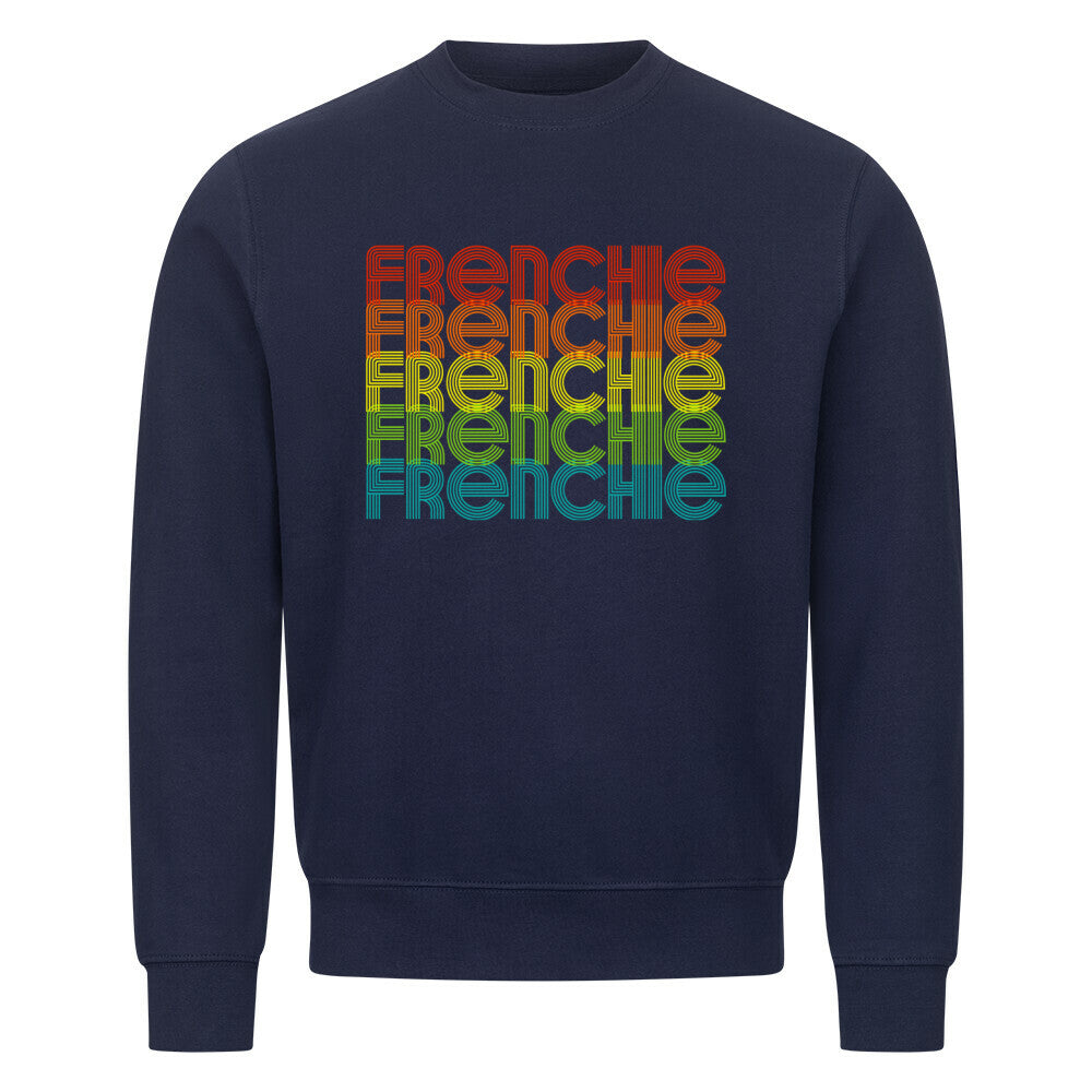 Premium Sweatshirt "Frenchie - RETRO" Navy Blue – hunde-shirt.de