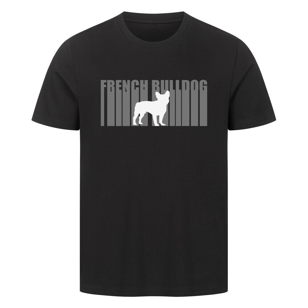 Premium T-Shirt "Frenchie - Lines" Schwarz – hunde-shirt.de