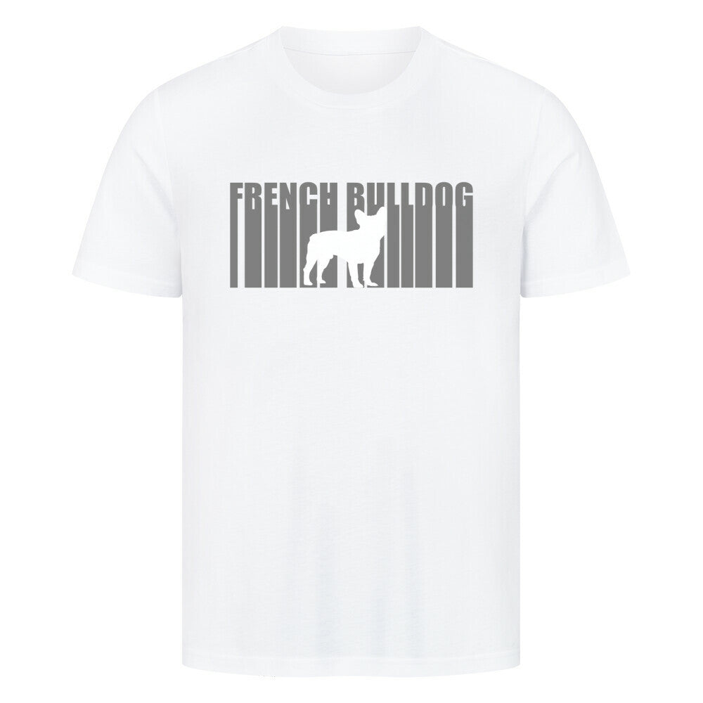 Premium T-Shirt "Frenchie - Lines" Weiß – hunde-shirt.de