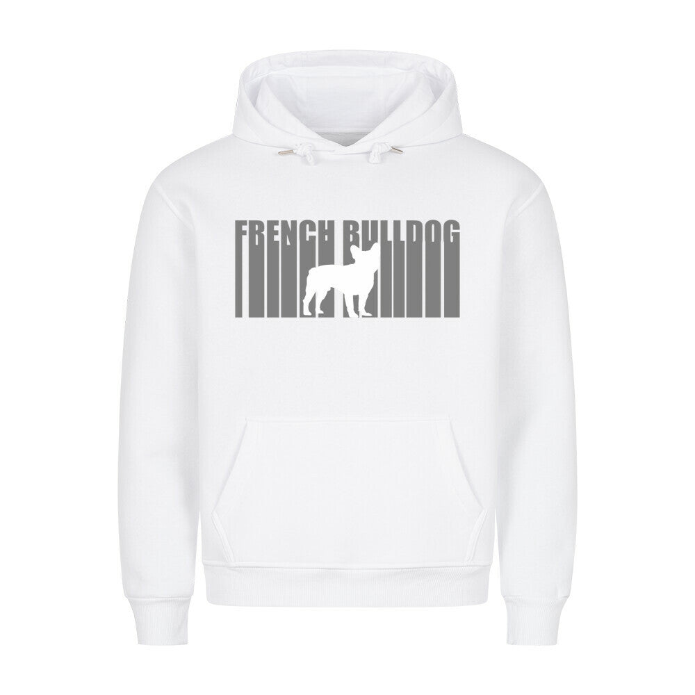 Premium Hoodie "Frenchie - Lines" Weiß – hunde-shirt.de