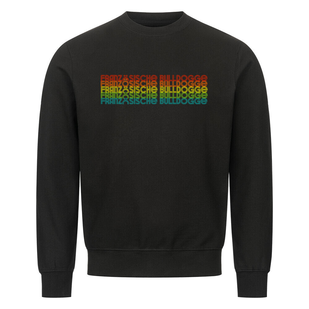 Premium Sweatshirt "Französische Bulldogge - RETRO" Schwarz – hunde-shirt.de