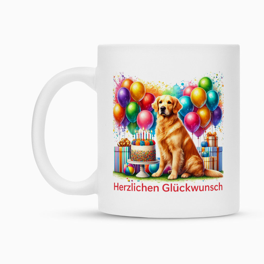 Tasse "Golden Retriever - Glückwunsch" – hunde-shirt.de