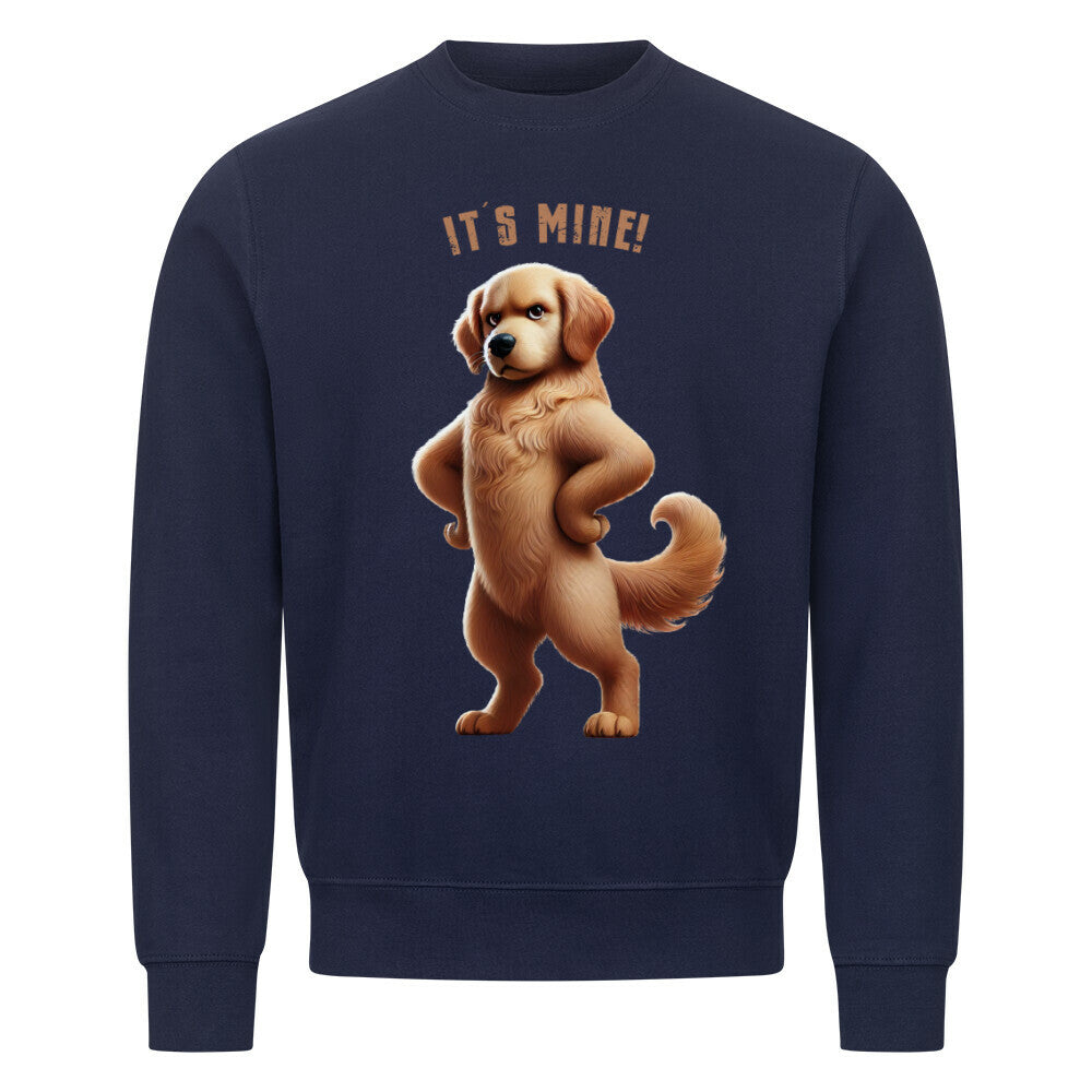 Premium Sweatshirt "Golden Retriever - It´s mine!" Navy Blue – hunde-shirt.de