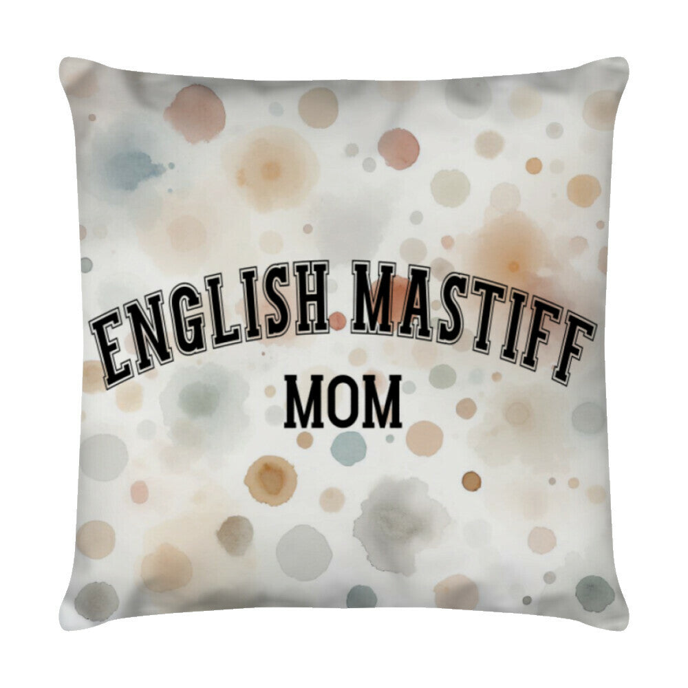 Kissen "English Mastiff - MOM" Weiß – hunde-shirt.de