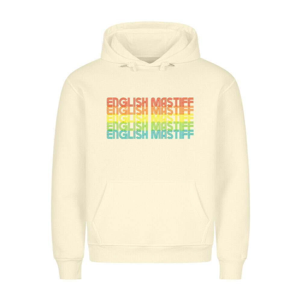Premium Hoodie "English Mastiff - RETRO" Beige – hunde-shirt.de