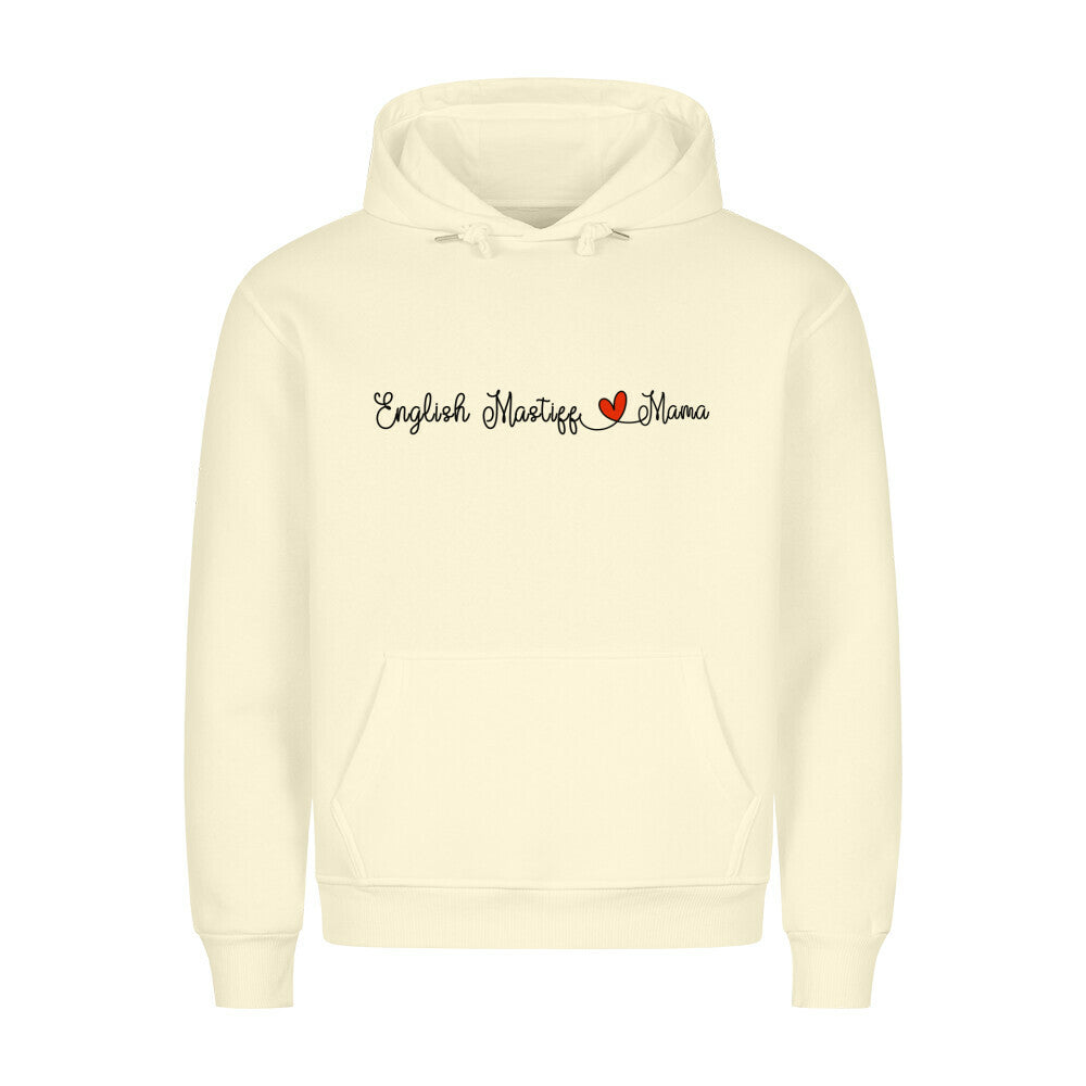 Premium Hoodie "English Mastiff - Mama" Beige – hunde-shirt.de