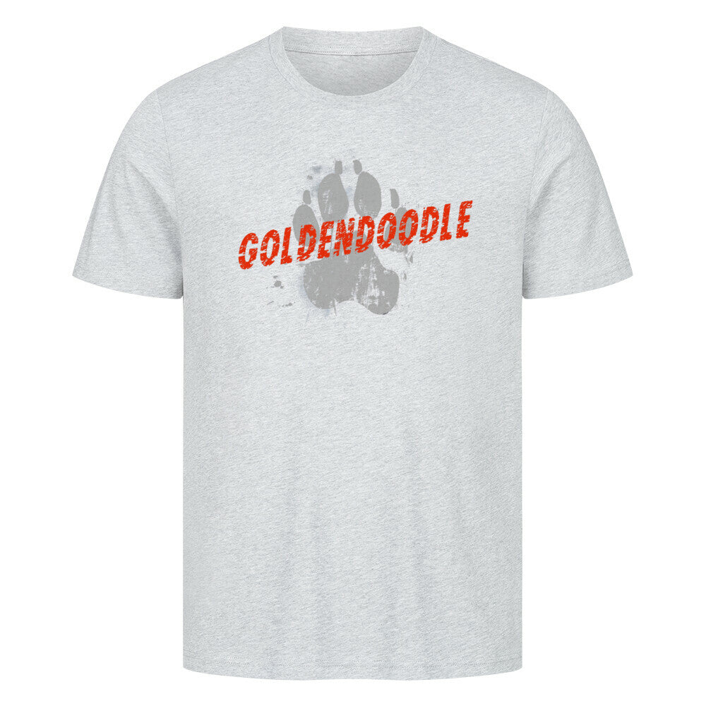Premium T-Shirt "Golden Doodle - PAW" Heather Grey – hunde-shirt.de