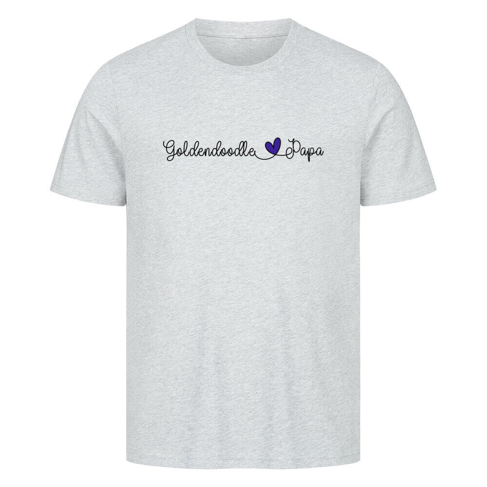 Premium T-Shirt "Golden Doodle - Papa" Heather Grey – hunde-shirt.de